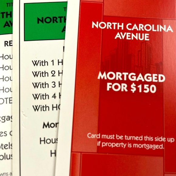 Monopoly Here Now North Carolina Ave Property Title Deed Card Replacement 2008 u - Picture 5 of 5